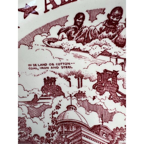 Vintage Vernon Kilns Alabama Souvenir Plate - Picture 10 of 16